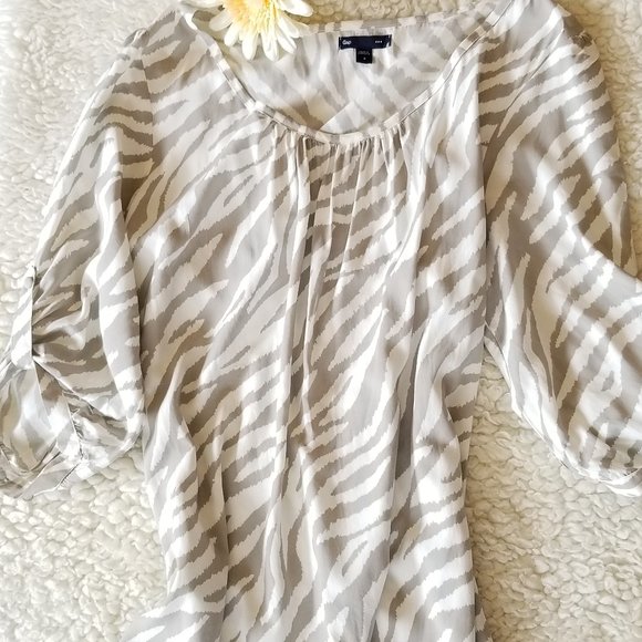 GAP Gray & White Zebra Print Dress - Picture 9 of 9